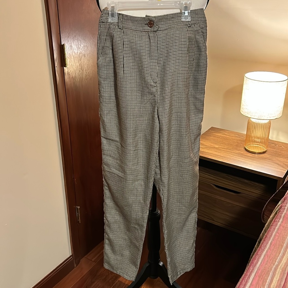 Nasty gal pants hounds tooth pattern size 4